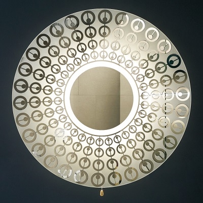 JANNT OGLEDALO fi 600, LED-, debljina 4mm-okruglo-8W